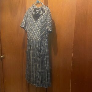 Signature by Robbie Bee Long Sleeve Plaid Dress